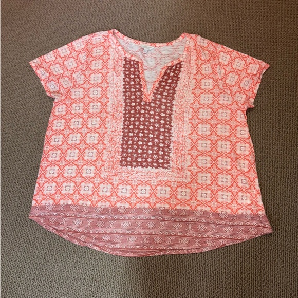 Lucky Brand Women’s 2X Blue and Orange Tops Lot of 2 - Picture 2 of 8